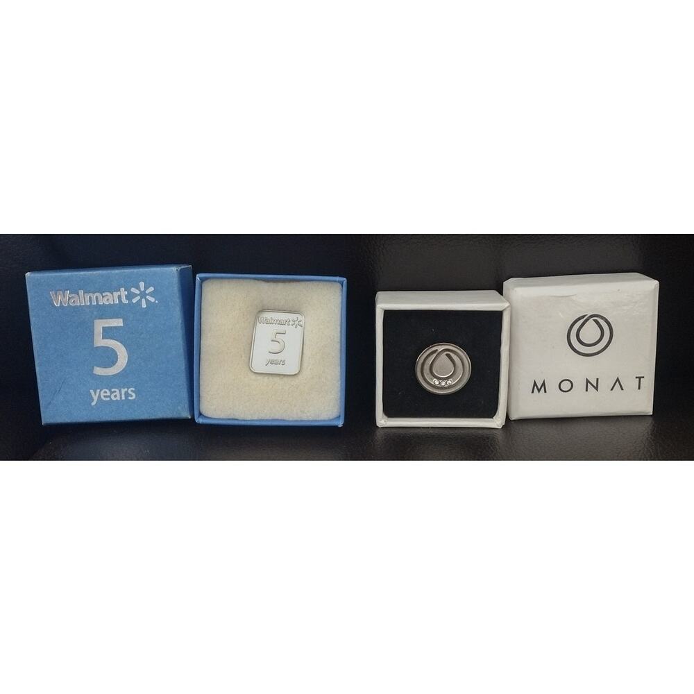 Vintage Corporate Employee Pin Lot Walmart 5 Year & Monat Jewelry
